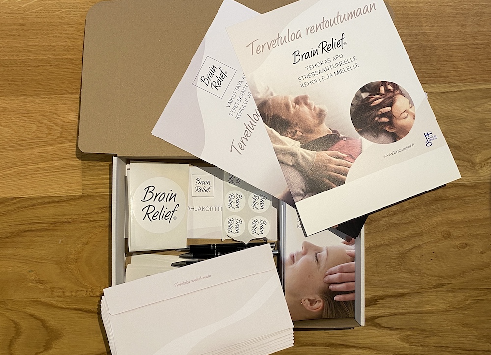 Brain Relief aloituspaketti hoitojen markkinointiin